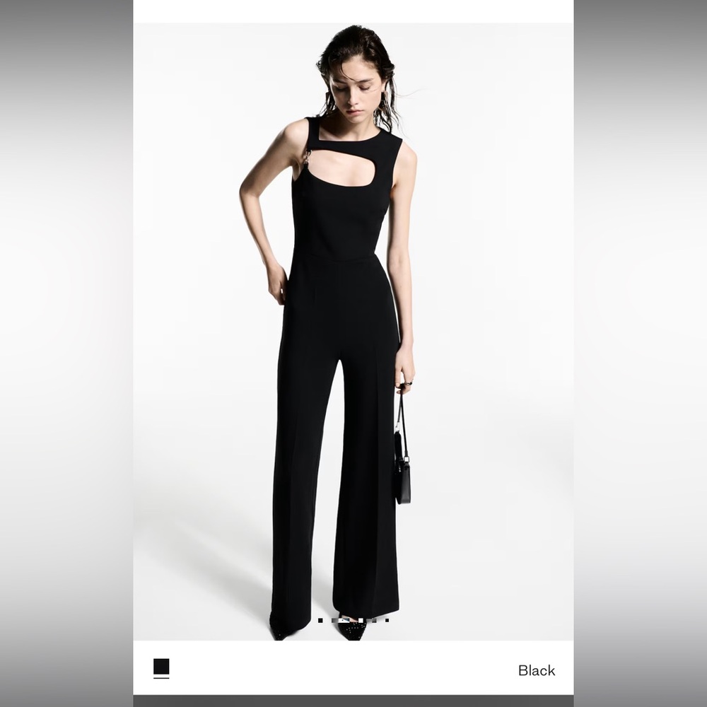 Mango jumpsuit with metallic detail